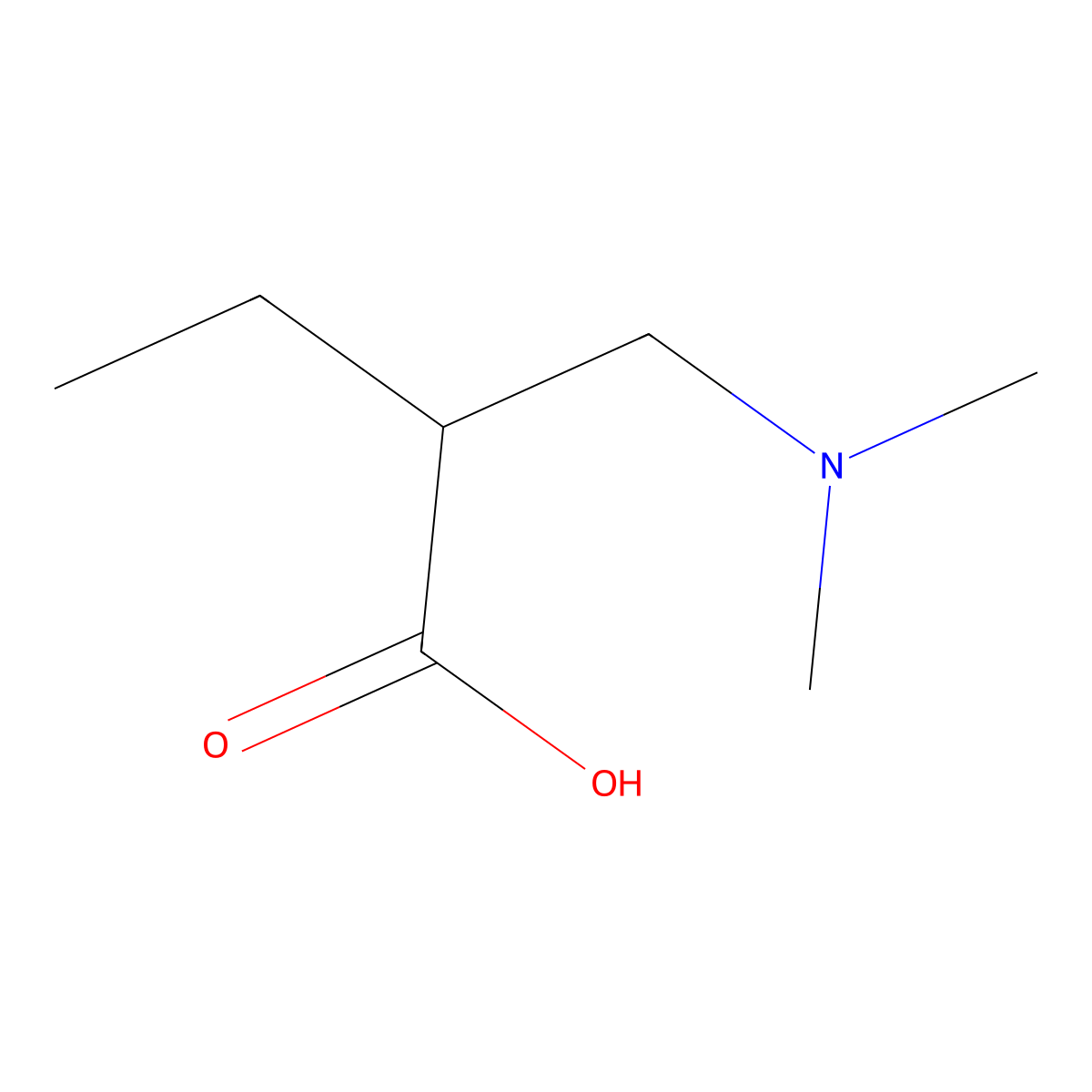2-[(Dimethylamino)methyl]butanoic acid molecular structure, CAS 101642-83-5