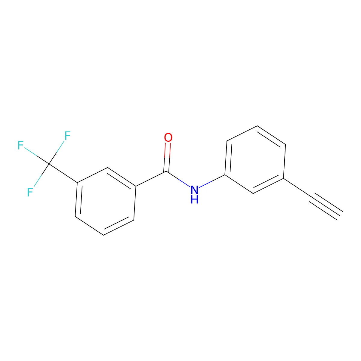 N-(3-Ethynylphenyl)-3-trifluoromethylbenzamide molecular structure, CAS 1016435-75-8