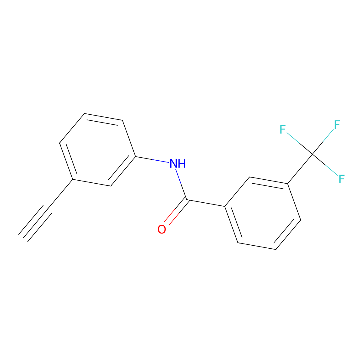 N-(3-Ethynylphenyl)-3-trifluoromethylbenzamide molecular structure, CAS 1016435-75-8