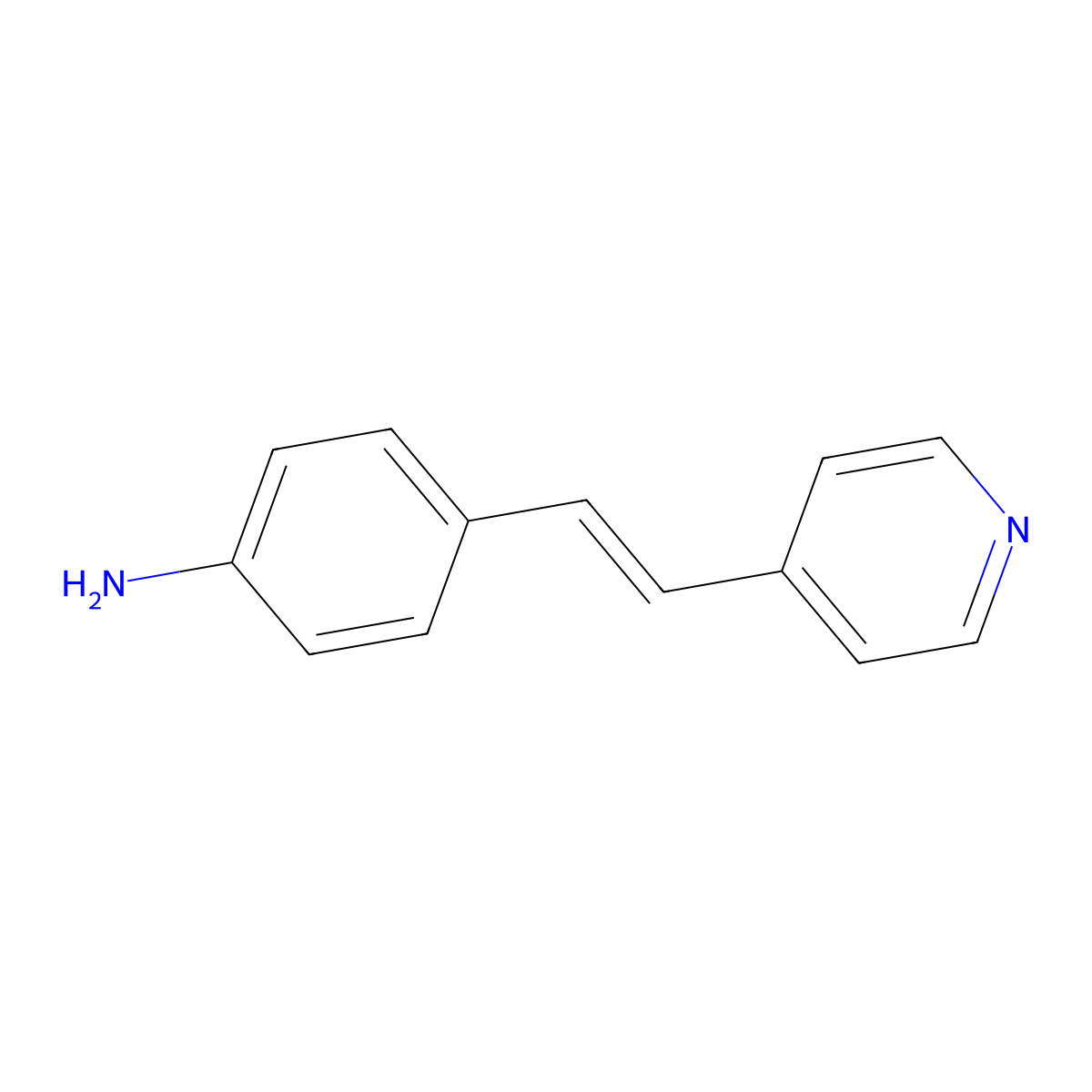 {4-[(E)-2-pyridin-4-ylvinyl]phenyl}amine molecular structure, CAS 101645-12-9