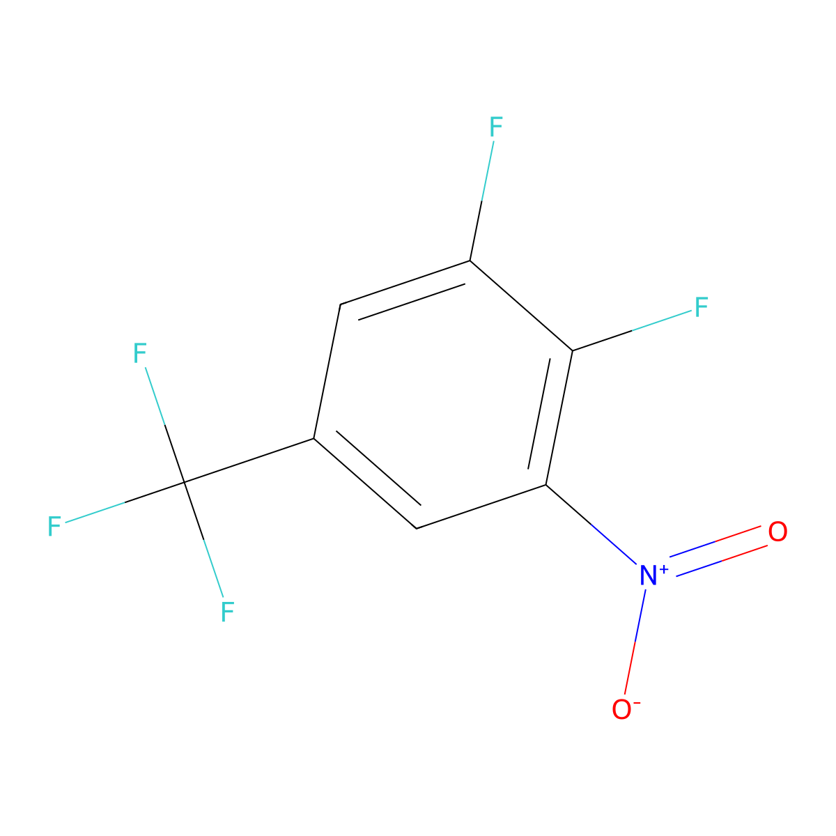 3,4-Difluoro-5-nitrobenzotrifluoride molecular structure, CAS 101646-01-9