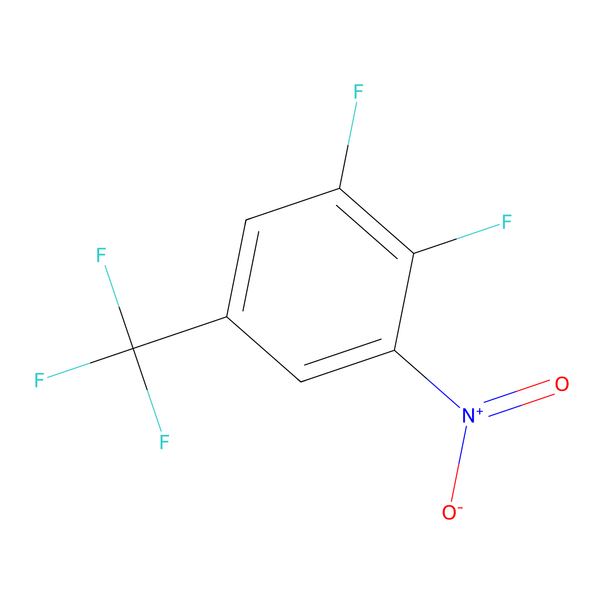 3,4-Difluoro-5-nitrobenzotrifluoride molecular structure, CAS 101646-01-9
