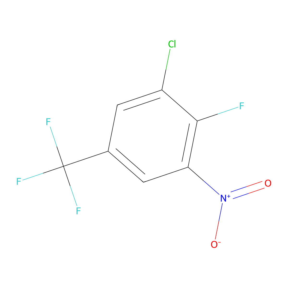 3-Chloro-4-fluoro-5-nitrobenzotrifluoride molecular structure, CAS 101646-02-0