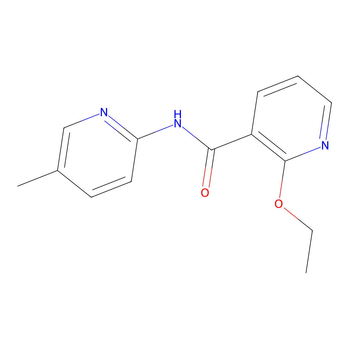 2-ethoxy-N-(5-methylpyridin-2-yl)pyridine-3-carboxamide molecular structure, CAS 1016484-64-2