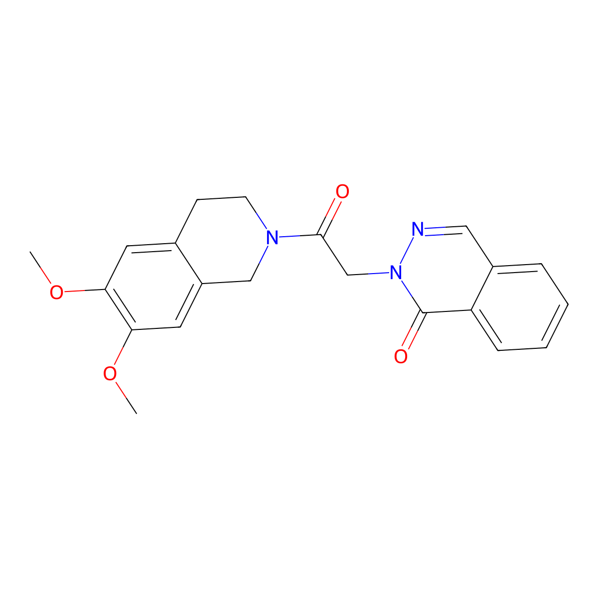 2-[2-(6,7-dimethoxy-3,4-dihydroisoquinolin-2(1H)-yl)-2-oxoethyl]phthalazin-1(2H)-one molecular structure, CAS 1016485-60-1