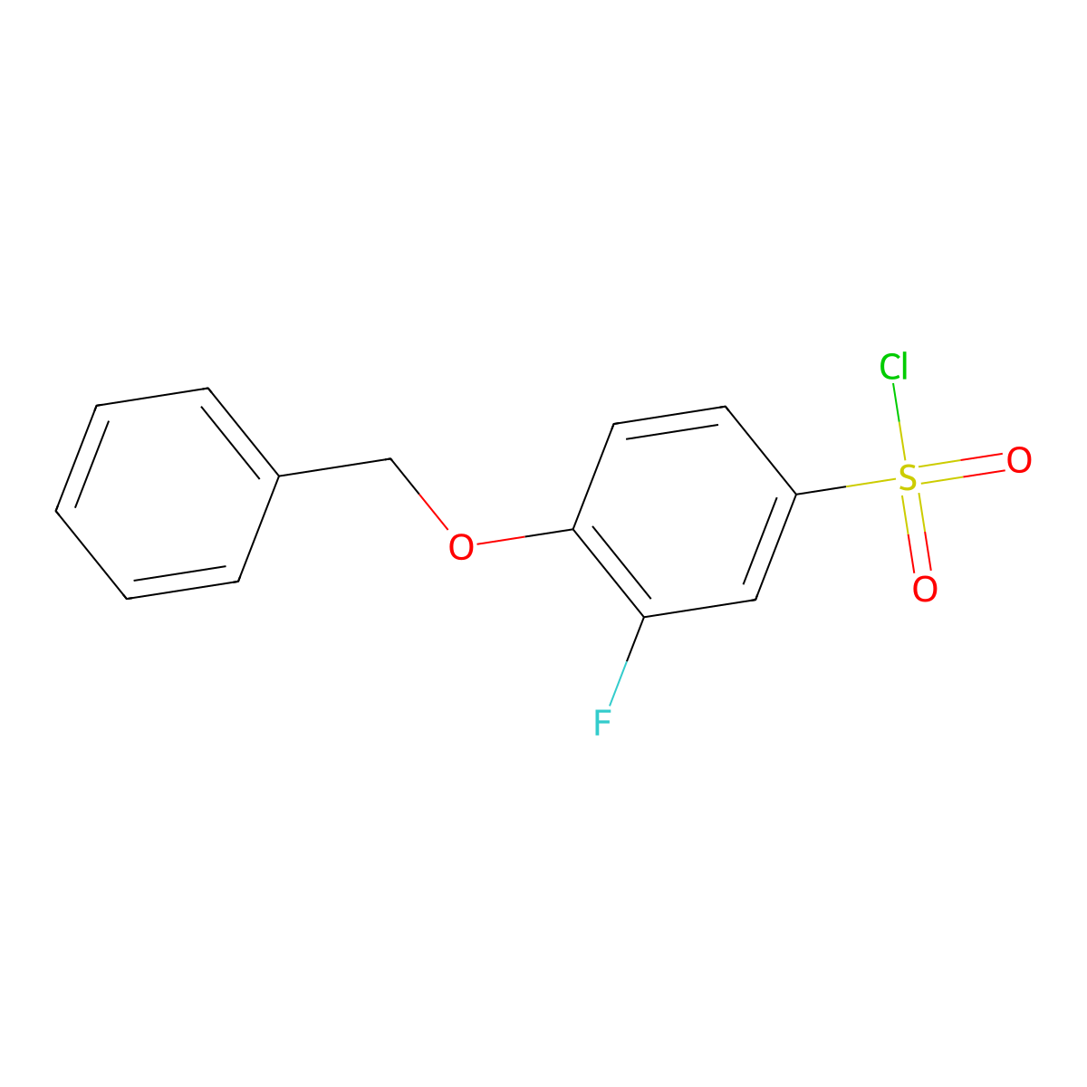 4-(Benzyloxy)-3-fluorobenzene-1-sulfonyl chloride molecular structure, CAS 1016492-60-6