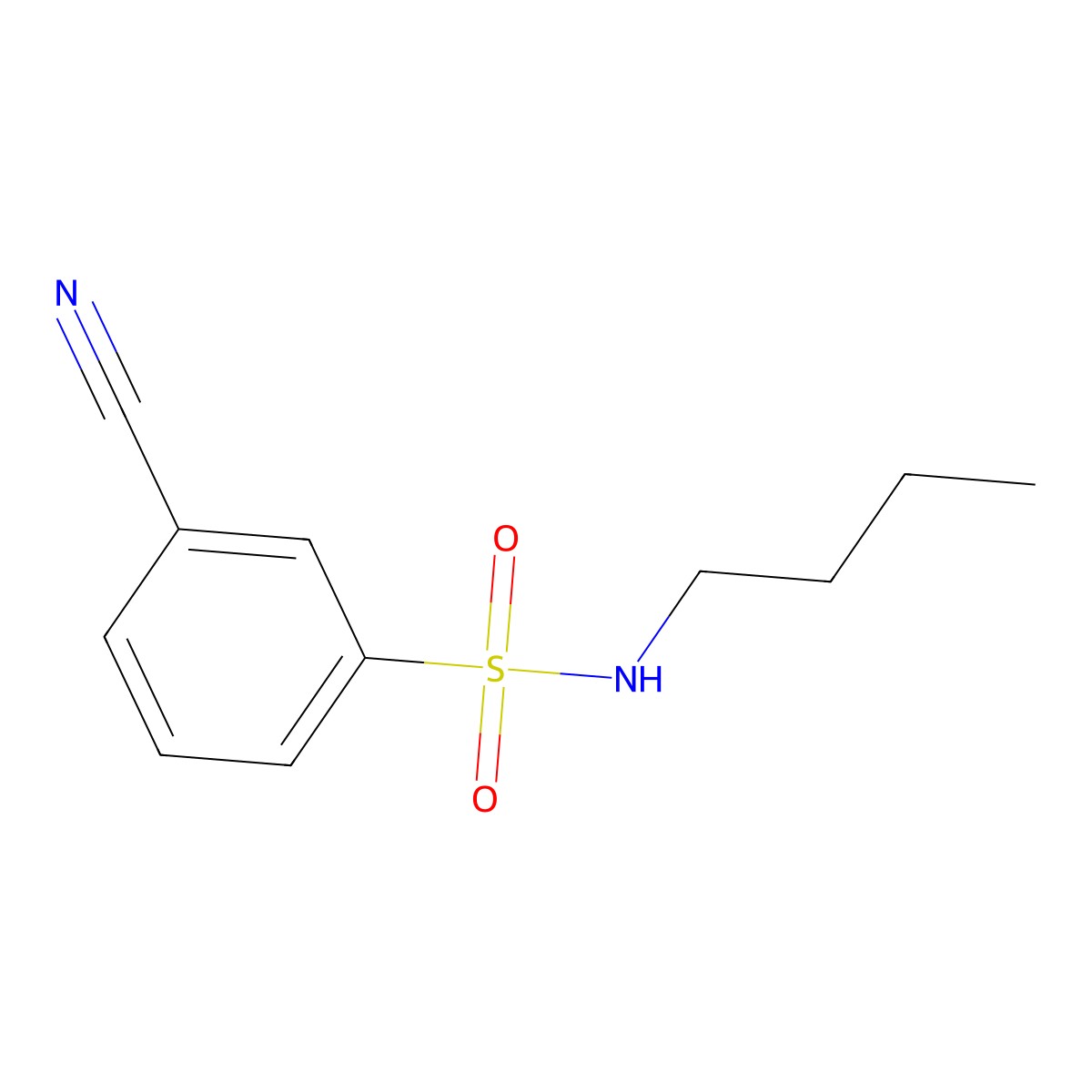 N-butyl-3-cyanobenzenesulfonamide molecular structure, CAS 1016493-25-6