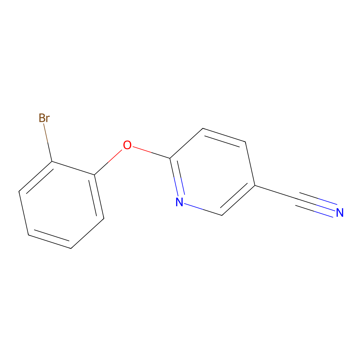 6-(2-Bromophenoxy)pyridine-3-carbonitrile molecular structure, CAS 1016493-52-9