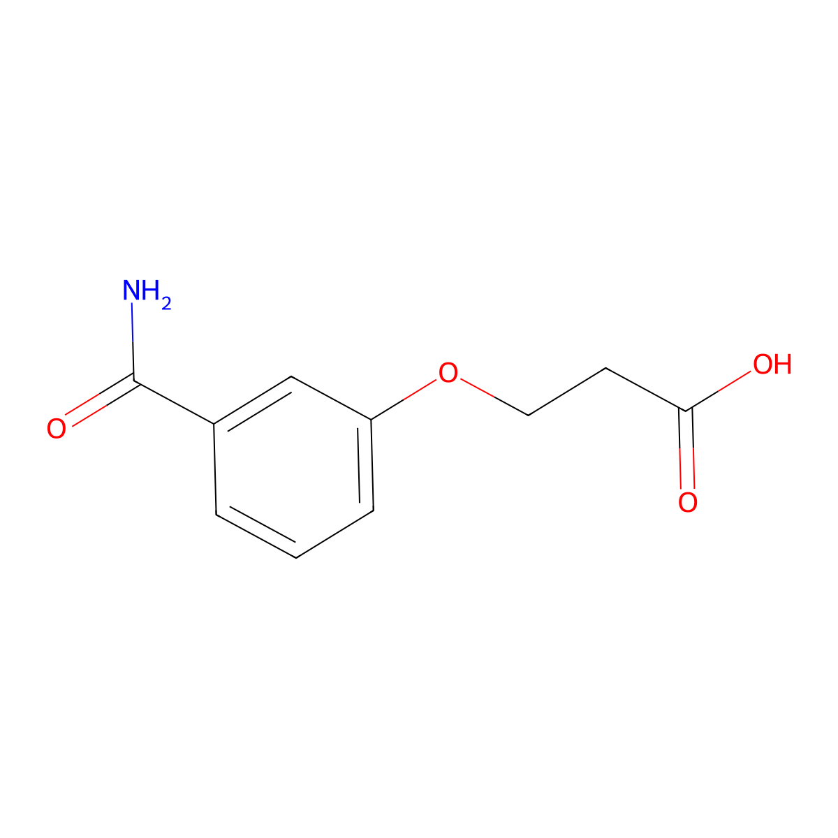 3-(3-Carbamoylphenoxy)propanoic acid molecular structure, CAS 1016493-85-8