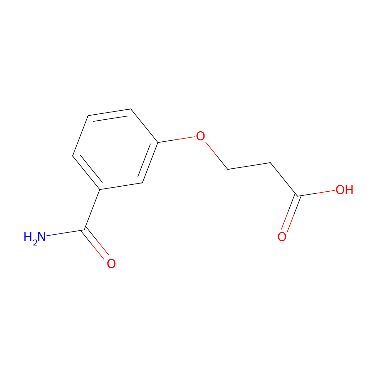 3-(3-Carbamoylphenoxy)propanoic acid molecular structure, CAS 1016493-85-8