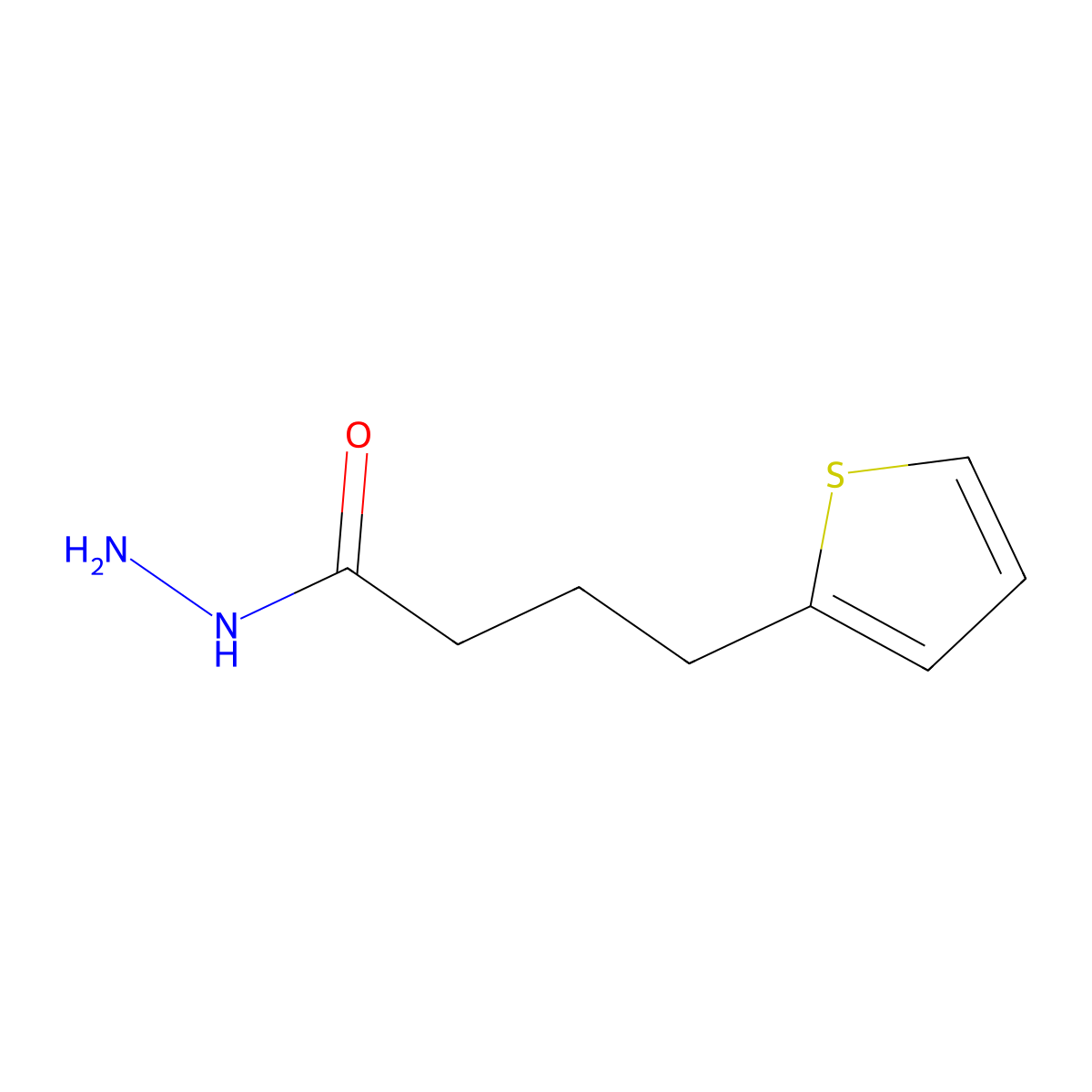 4-(Thiophen-2-YL)butanehydrazide molecular structure, CAS 1016494-10-2