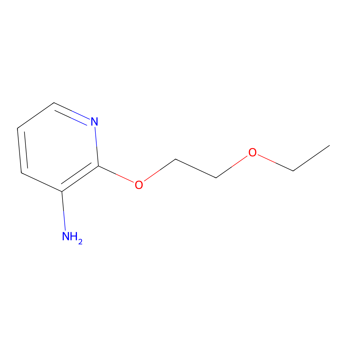 2-(2-Ethoxyethoxy)pyridin-3-amine molecular structure, CAS 1016494-26-0