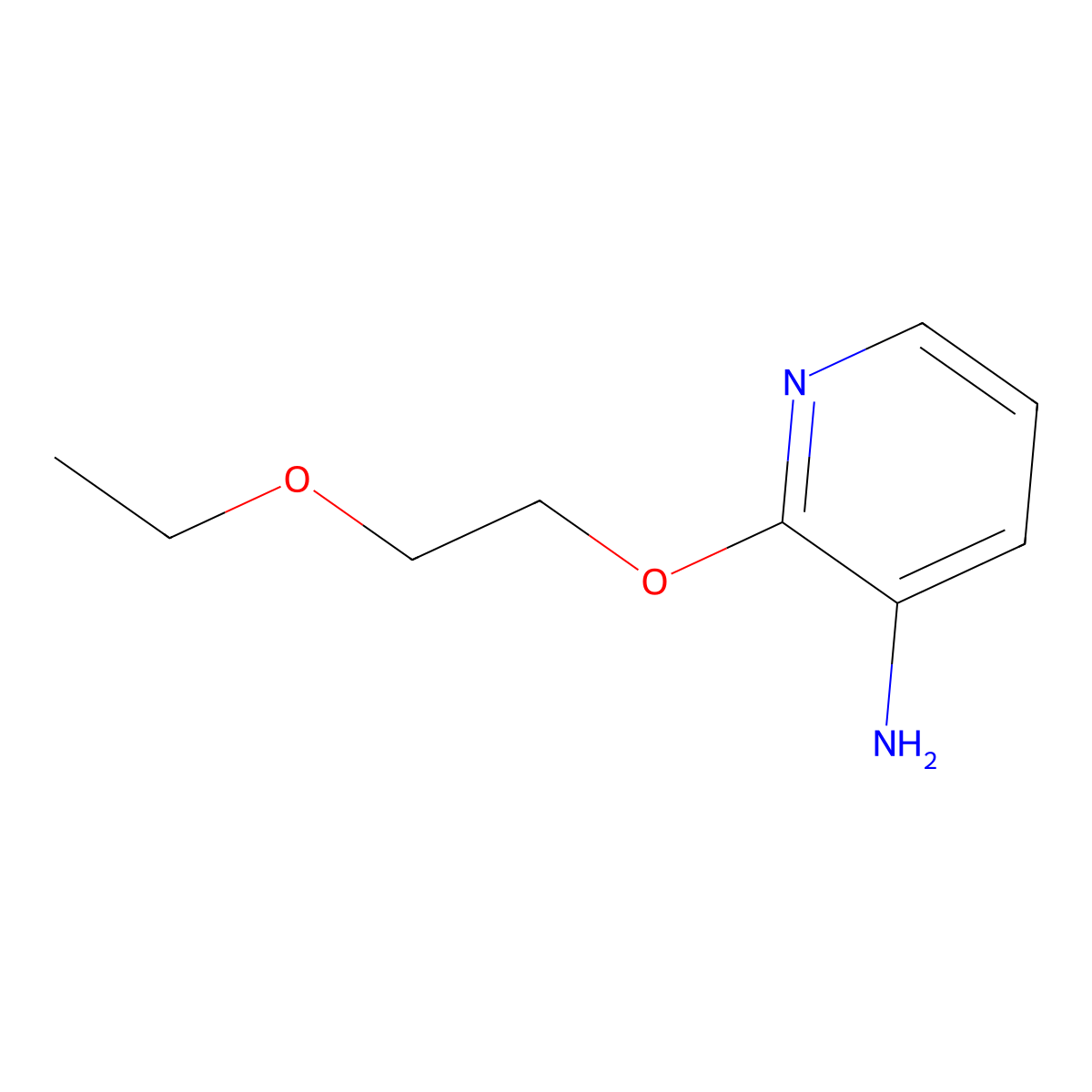 2-(2-Ethoxyethoxy)pyridin-3-amine molecular structure, CAS 1016494-26-0