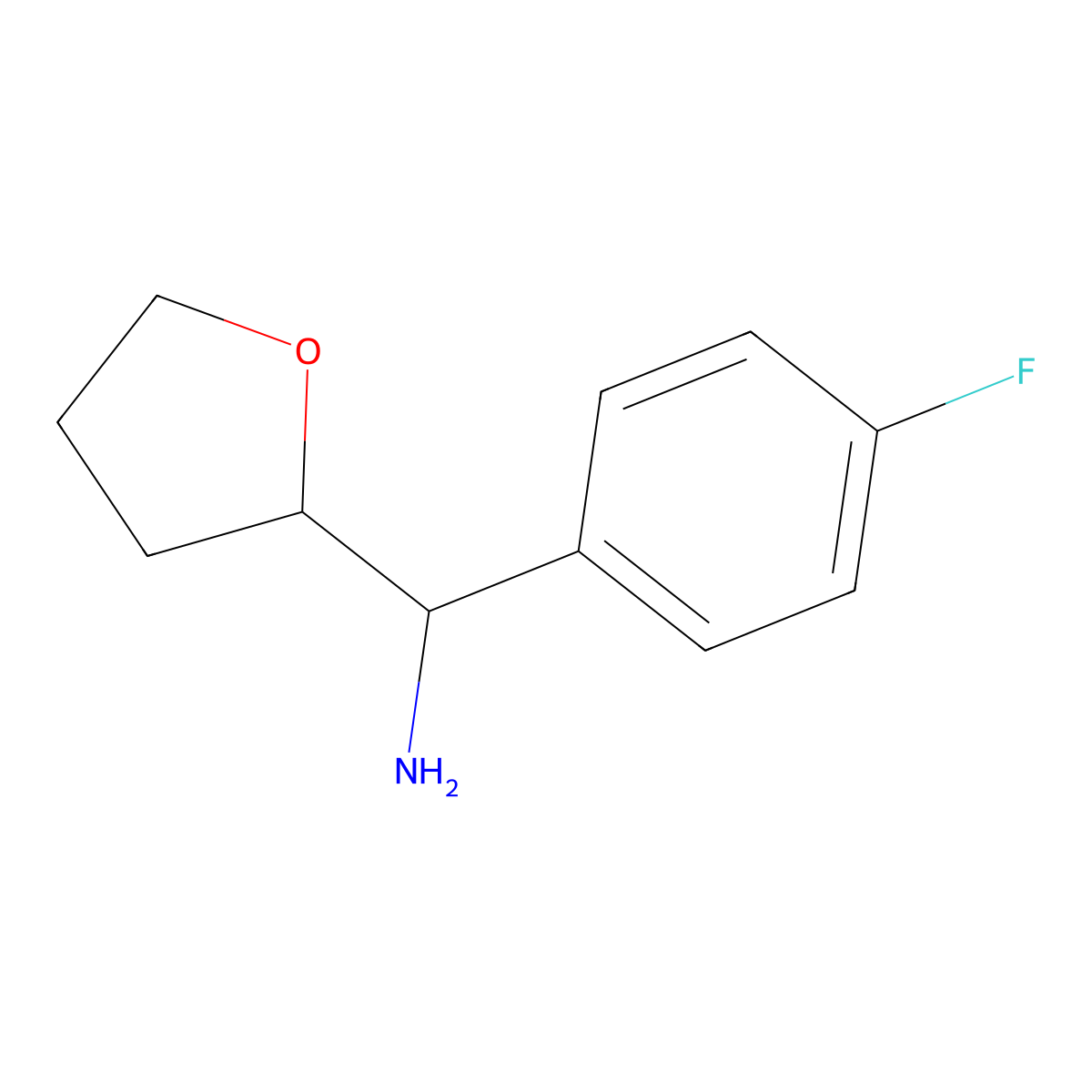 (4-Fluorophenyl)(oxolan-2-yl)methanamine molecular structure, CAS 1016495-59-2