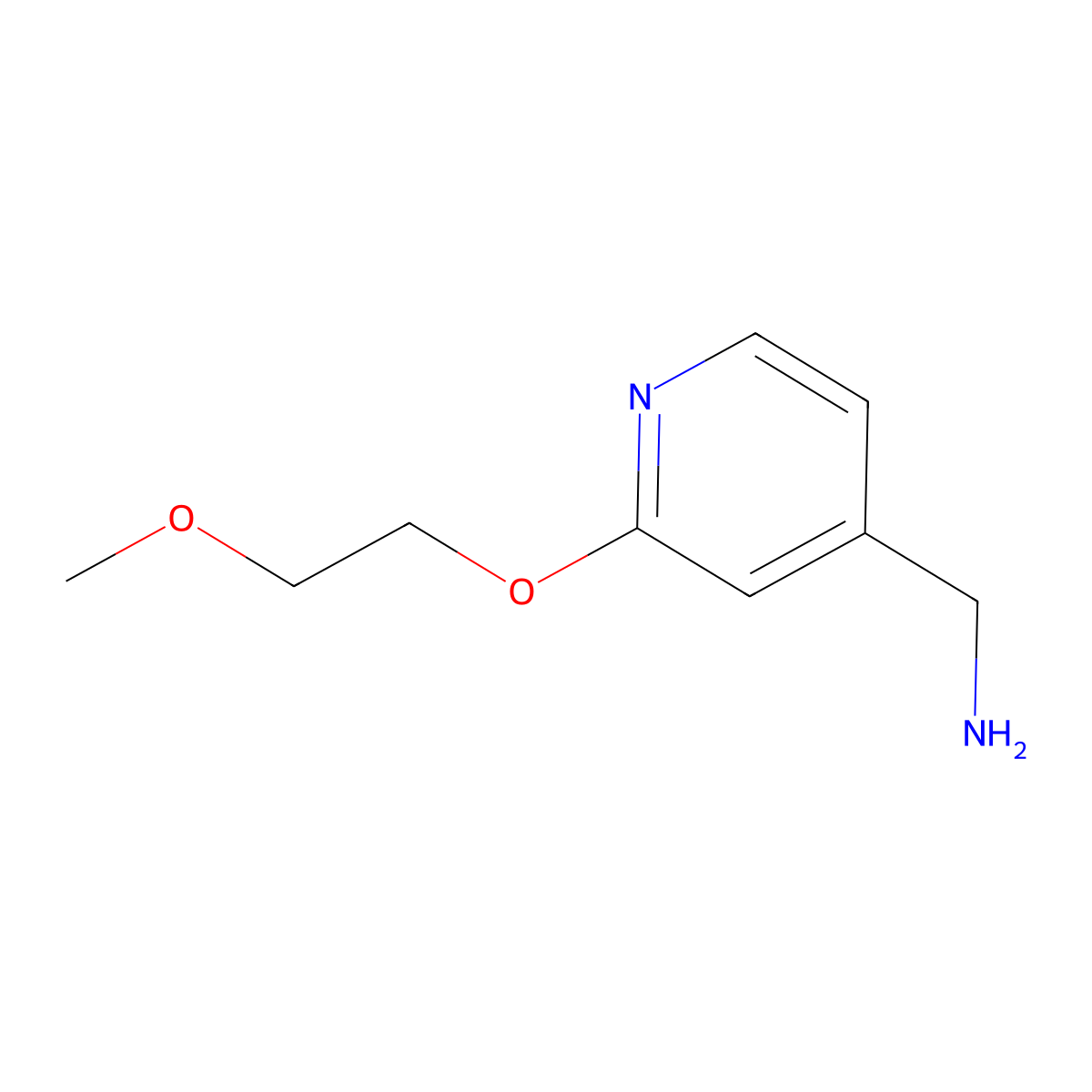 [2-(2-Methoxyethoxy)pyridin-4-yl]methanamine molecular structure, CAS 1016496-42-6