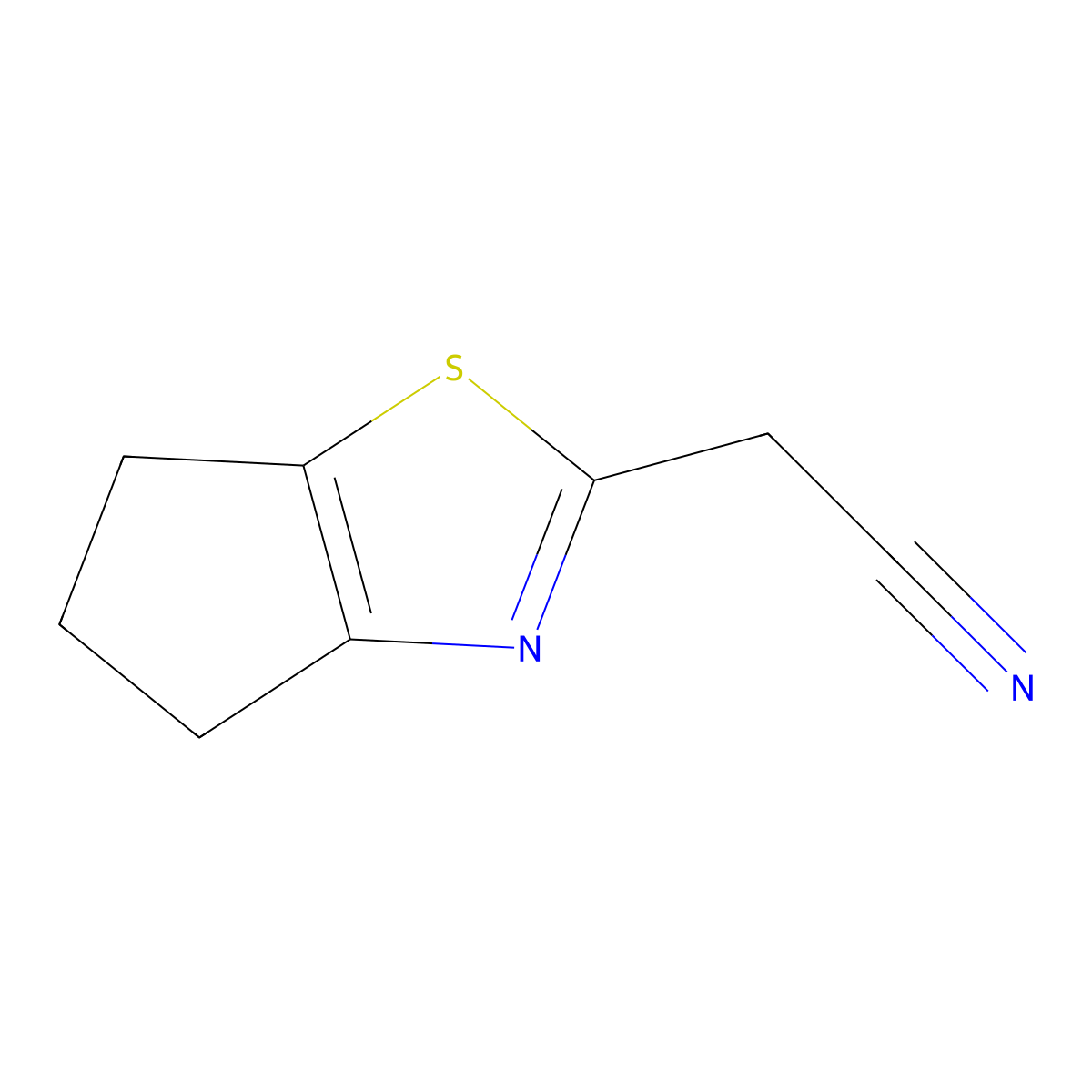 2-{4H,5H,6H-cyclopenta[d][1,3]thiazol-2-yl}acetonitrile molecular structure, CAS 1016496-77-7