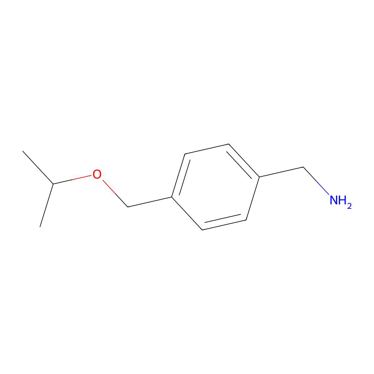 {4-[(Propan-2-yloxy)methyl]phenyl}methanamine molecular structure, CAS 1016496-79-9