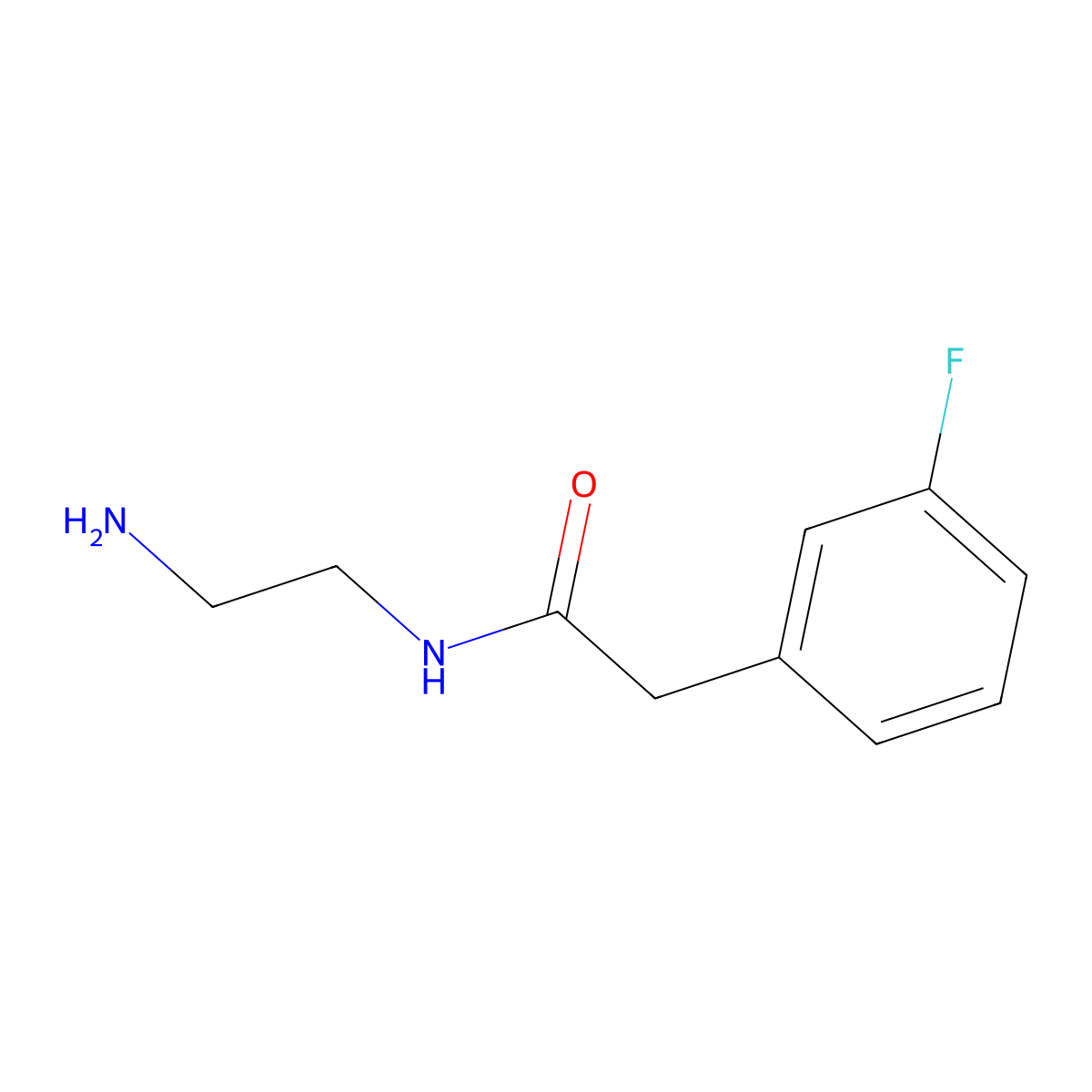 N-(2-aminoethyl)-2-(3-fluorophenyl)acetamide molecular structure, CAS 1016497-15-6