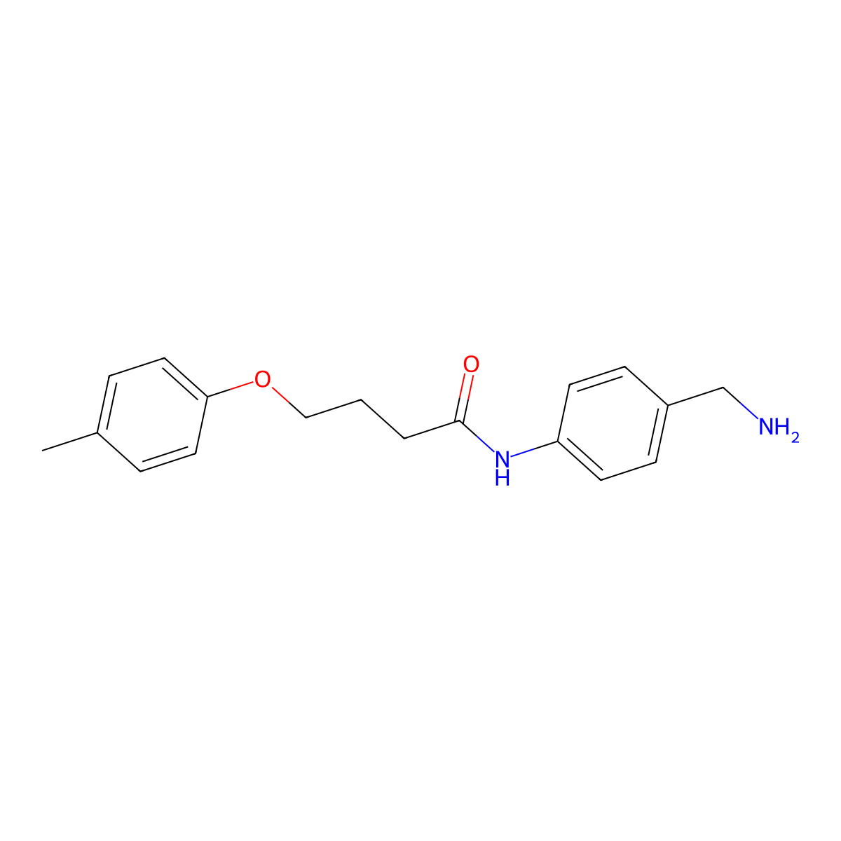 N-[4-(aminomethyl)phenyl]-4-(4-methylphenoxy)butanamide molecular structure, CAS 1016497-57-6