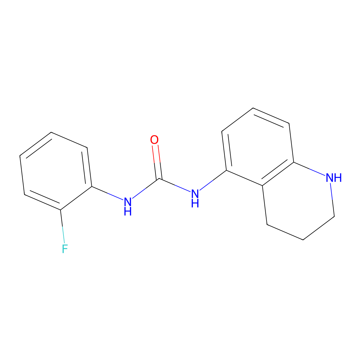 3-(2-Fluorophenyl)-1-(1,2,3,4-tetrahydroquinolin-5-yl)urea molecular structure, CAS 1016498-13-7