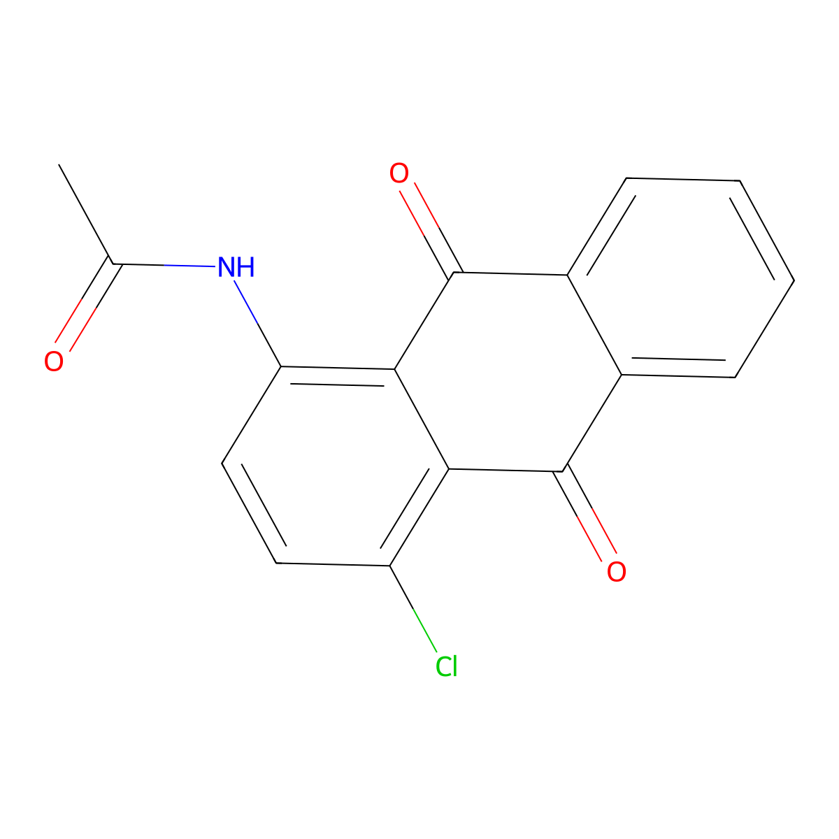 Acetamide, N-(4-chloro-9,10-dihydro-9,10-dioxo-1-anthracenyl)- molecular structure, CAS 10165-25-0