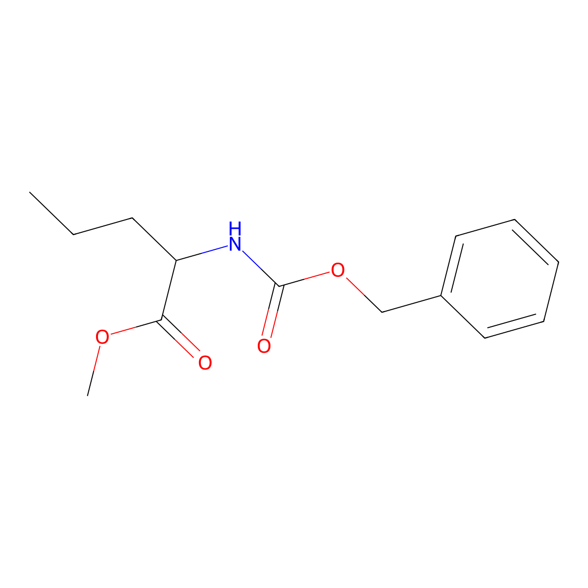 Methyl (2S)-2-{[(benzyloxy)carbonyl]amino}pentanoate molecular structure, CAS 101650-08-2