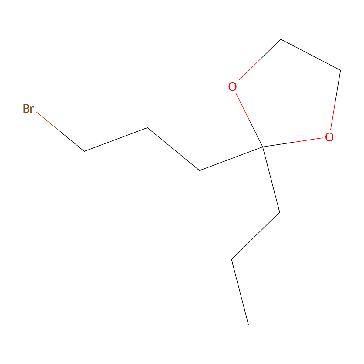 2-(3-Bromopropyl)-2-propyl-1,3-dioxolane molecular structure, CAS 101650-18-4