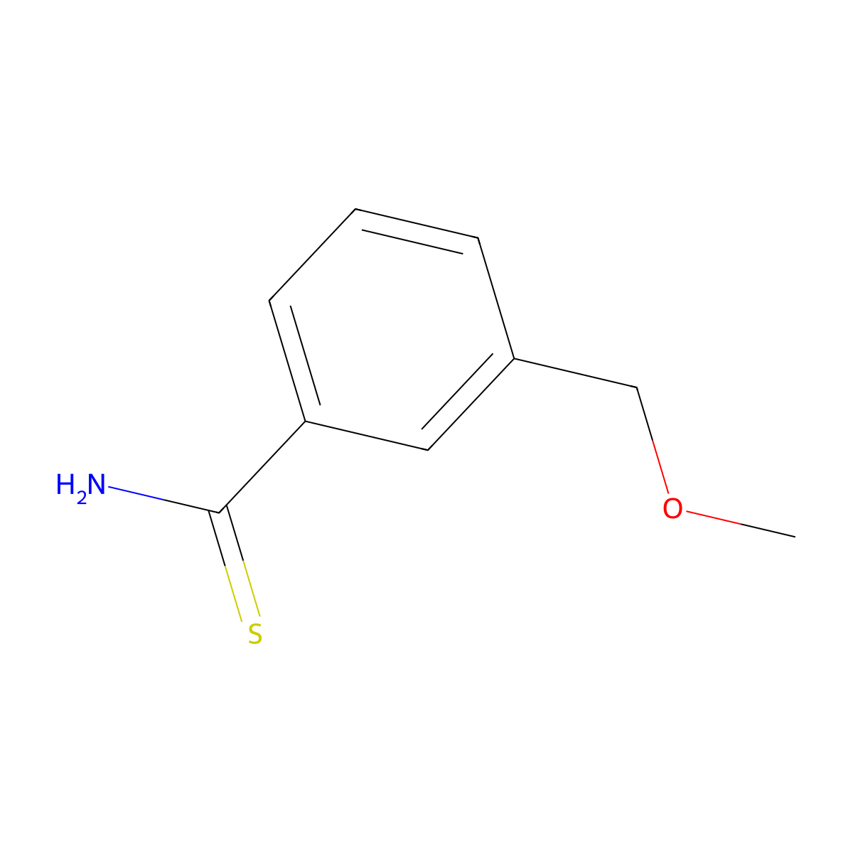 3-(Methoxymethyl)benzothioamide molecular structure, CAS 1016500-31-4