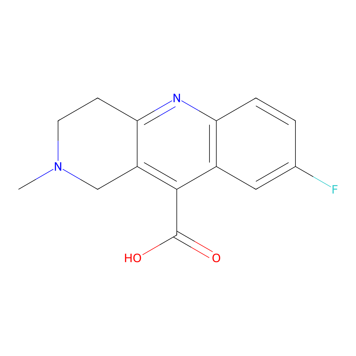 8-Fluoro-2-methyl-1H,2H,3H,4H-benzo[B]1,6-naphthyridine-10-carboxylic acid molecular structure, CAS 1016501-46-4