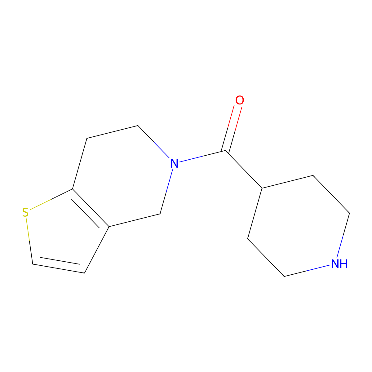 4-{4H,5H,6H,7H-Thieno[3,2-C]pyridin-5-ylcarbonyl}piperidine molecular structure, CAS 1016501-68-0