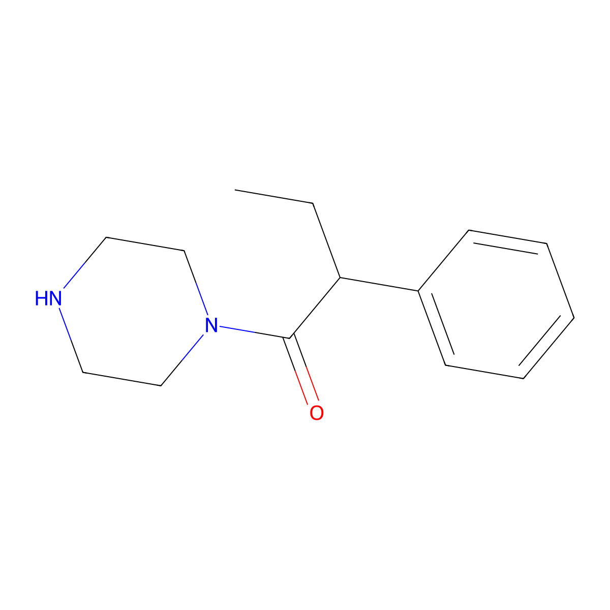 2-Phenyl-1-(piperazin-1-YL)butan-1-one molecular structure, CAS 1016503-45-9