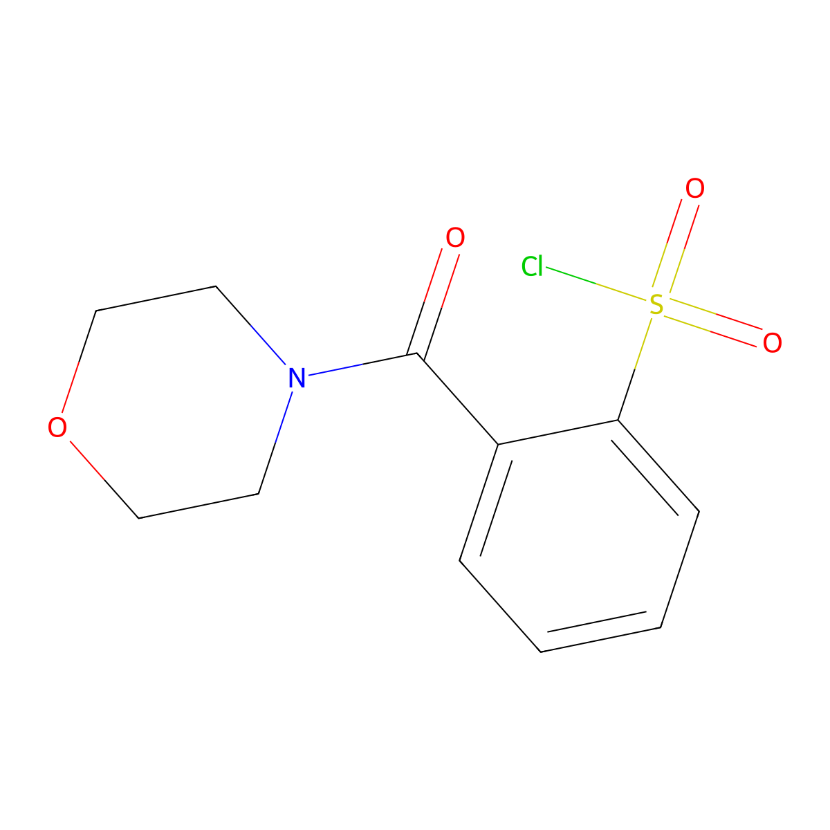 2-(Morpholine-4-carbonyl)benzene-1-sulfonyl chloride molecular structure, CAS 1016503-60-8