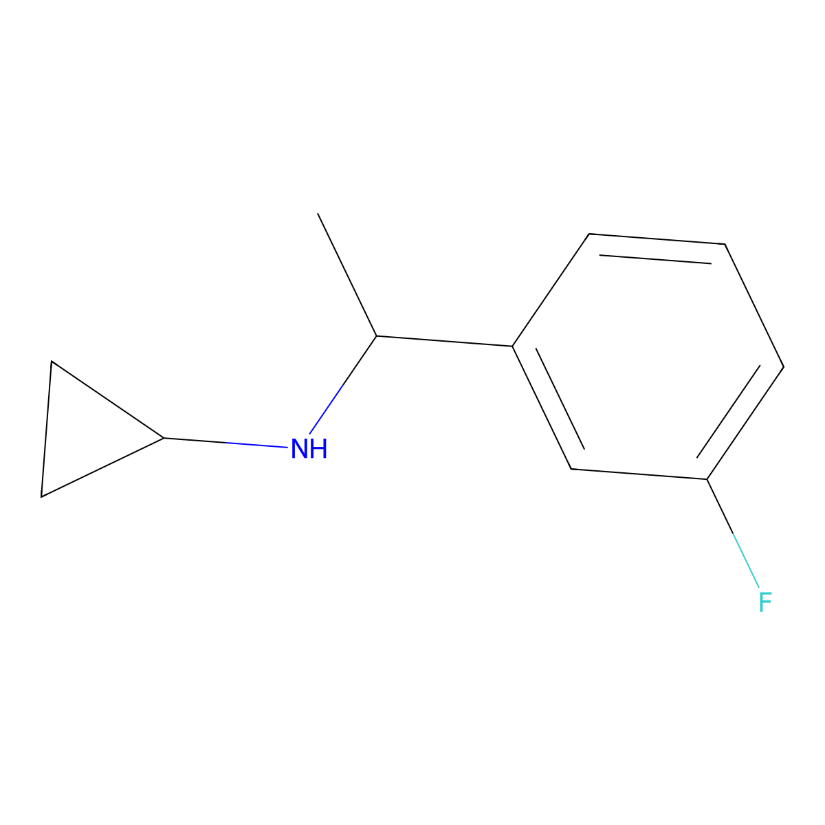 N-[1-(3-Fluorophenyl)ethyl]cyclopropanamine molecular structure, CAS 1016503-73-3