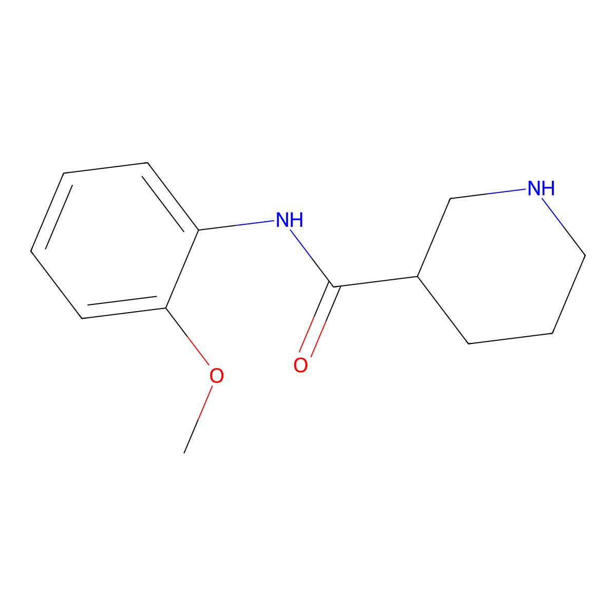 N-(2-methoxyphenyl)piperidine-3-carboxamide molecular structure, CAS 1016503-75-5