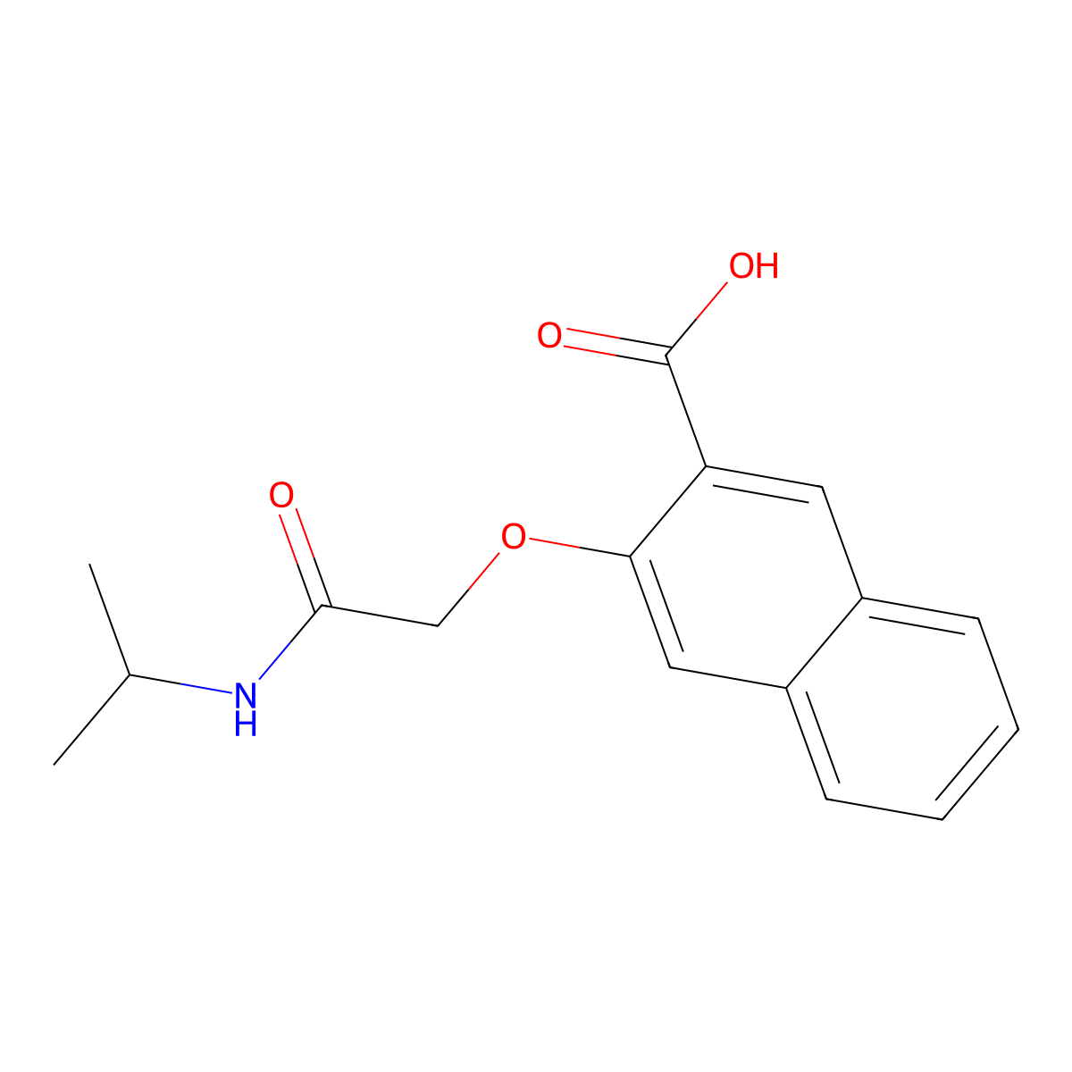 3-{[(Propan-2-yl)carbamoyl]methoxy}naphthalene-2-carboxylic acid molecular structure, CAS 1016504-35-0