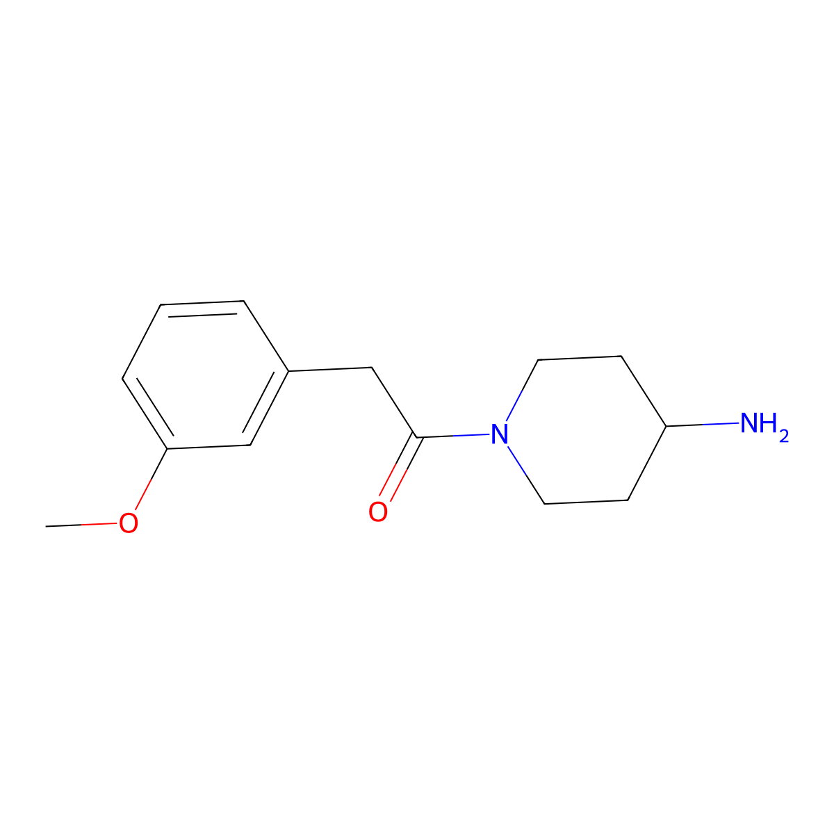 1-(4-Aminopiperidin-1-yl)-2-(3-methoxyphenyl)ethan-1-one molecular structure, CAS 1016504-73-6