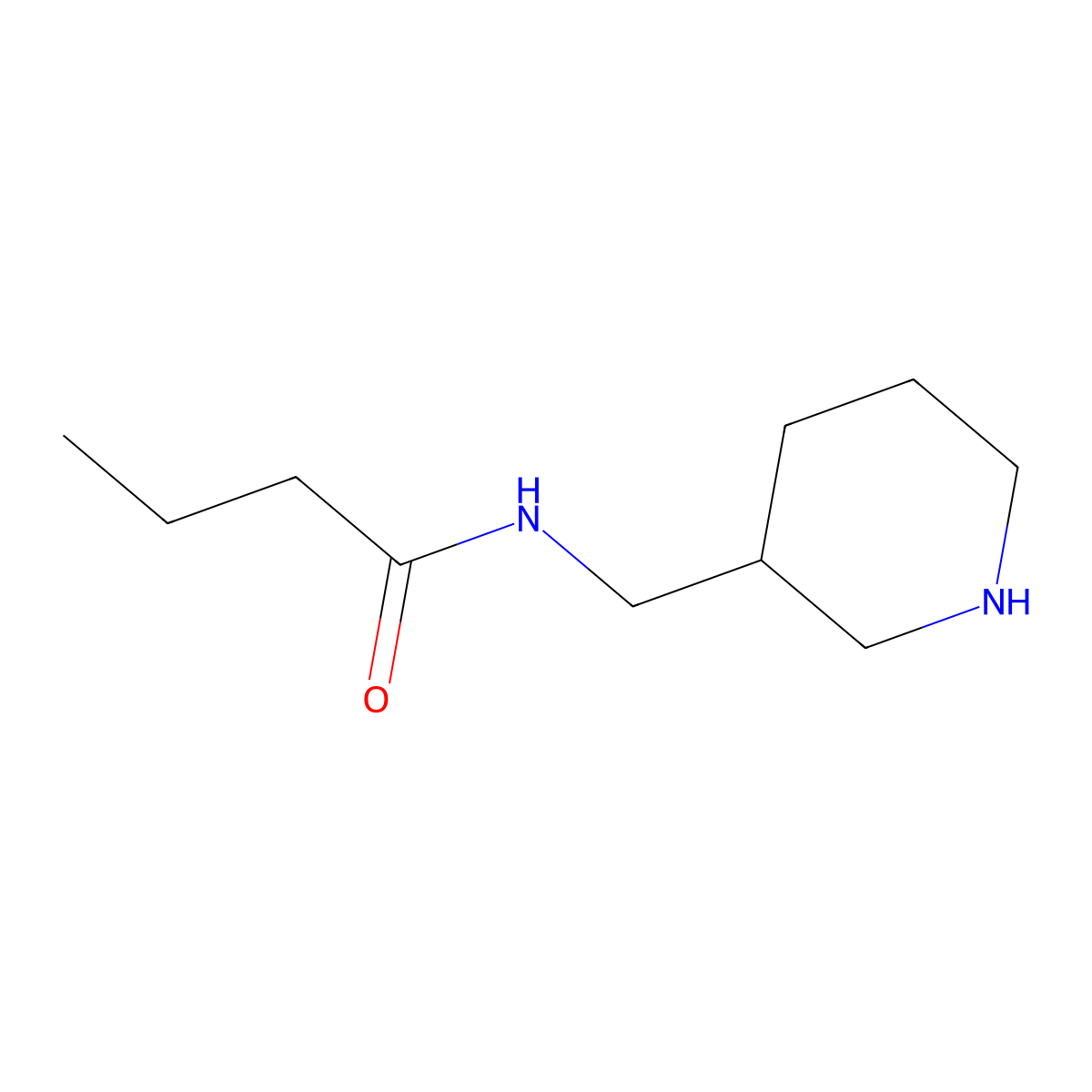 N-(piperidin-3-ylmethyl)butanamide molecular structure, CAS 1016504-85-0