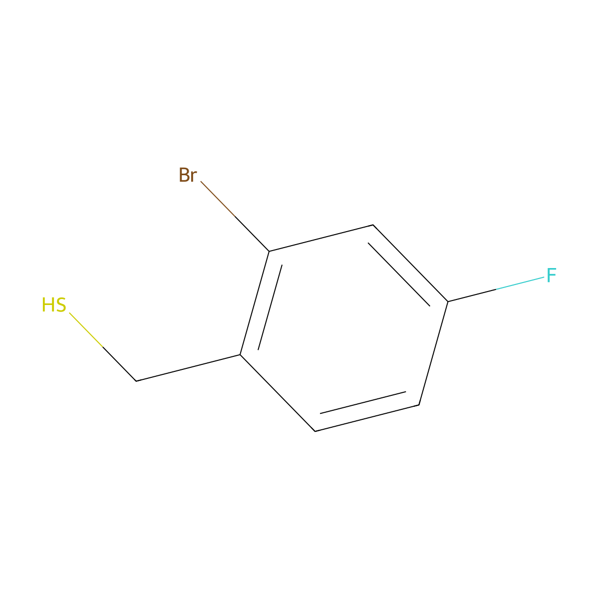 (2-Bromo-4-fluorophenyl)methanethiol molecular structure, CAS 1016506-12-9