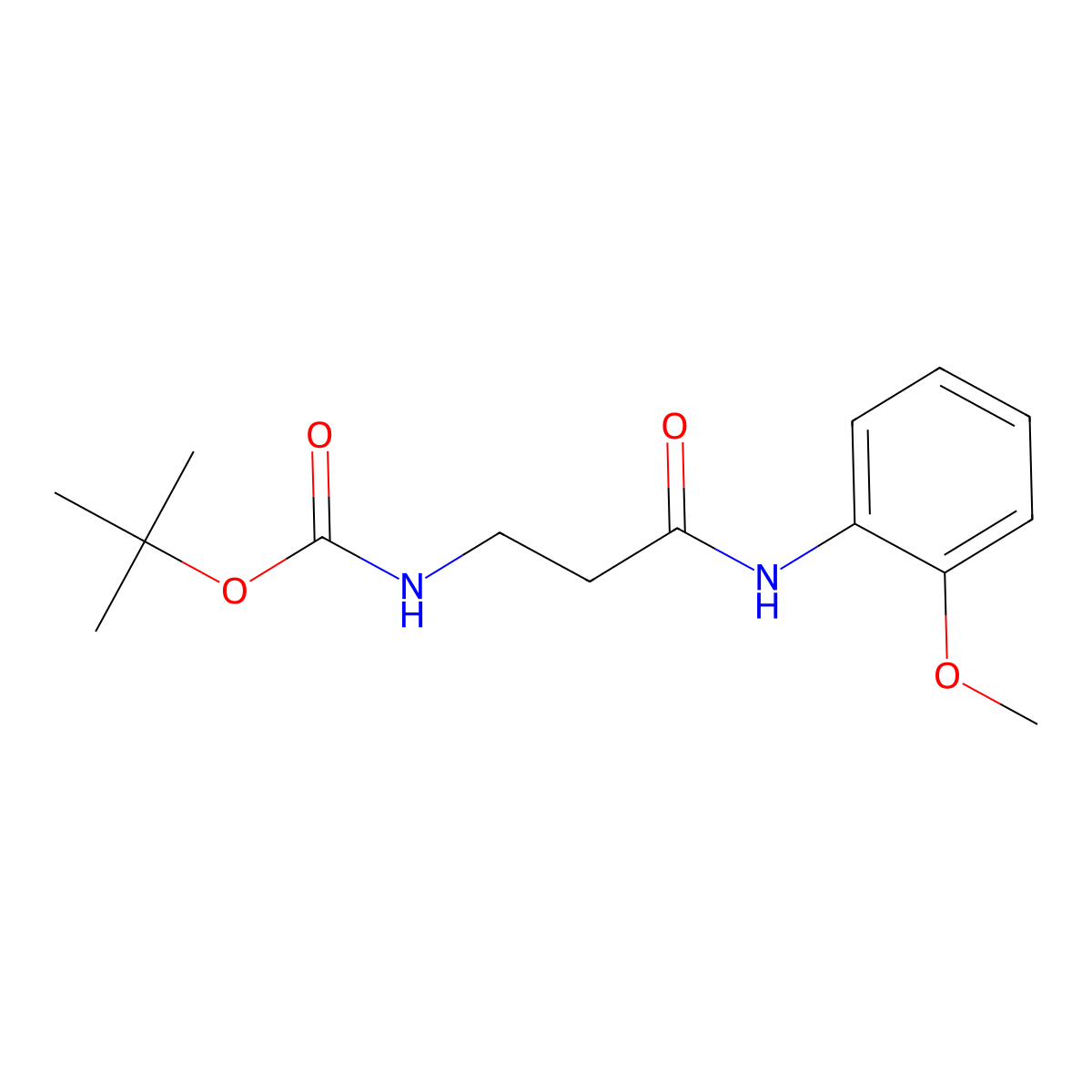 Tert-butyl {3-[(2-methoxyphenyl)amino]-3-oxopropyl}carbamate molecular structure, CAS 1016506-87-8