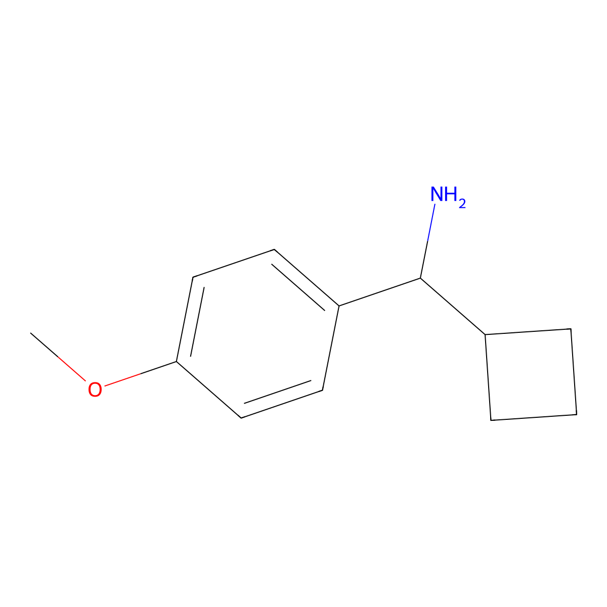 Cyclobutyl(4-methoxyphenyl)methanamine molecular structure, CAS 1016507-26-8