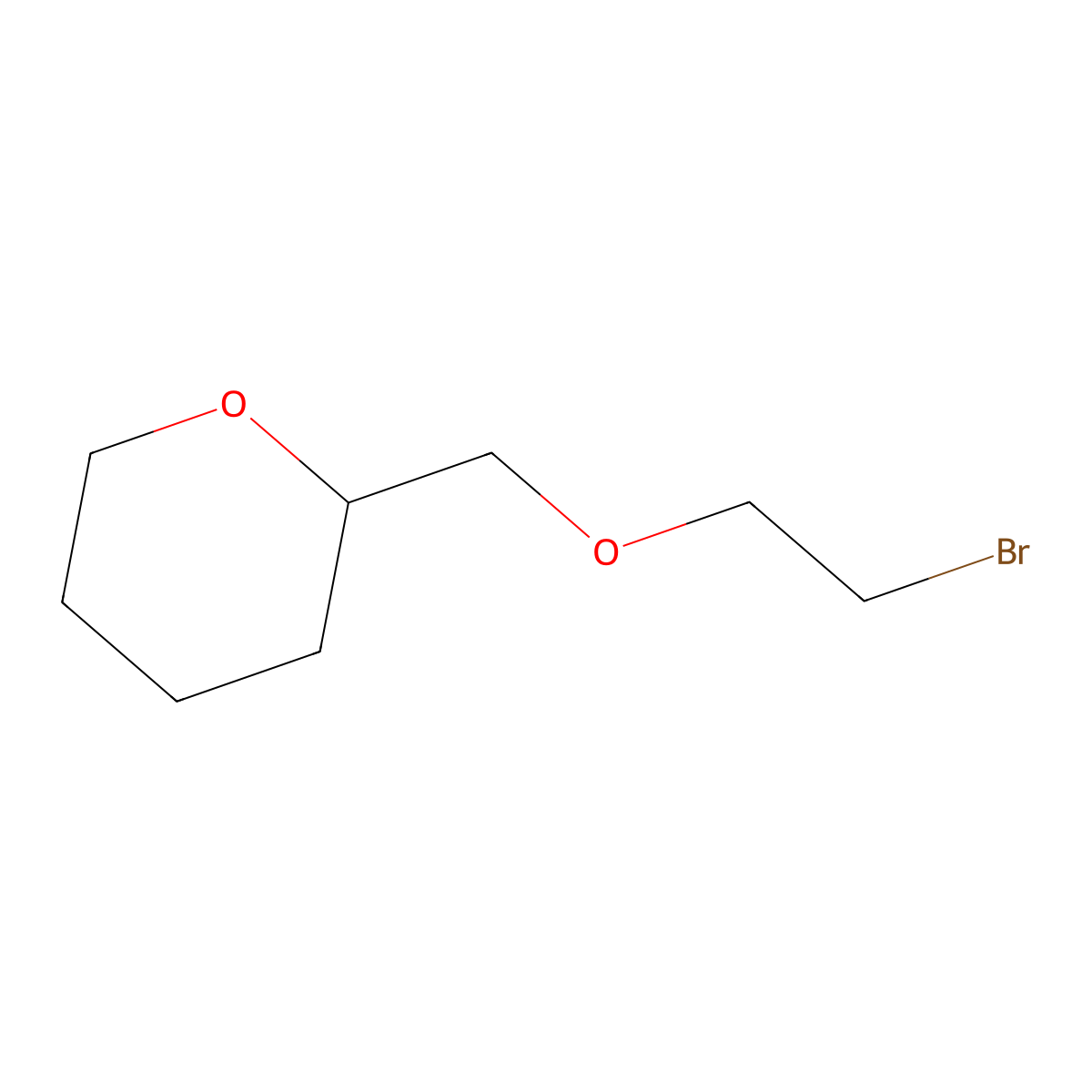 2-[(2-Bromoethoxy)methyl]oxane molecular structure, CAS 1016507-41-7