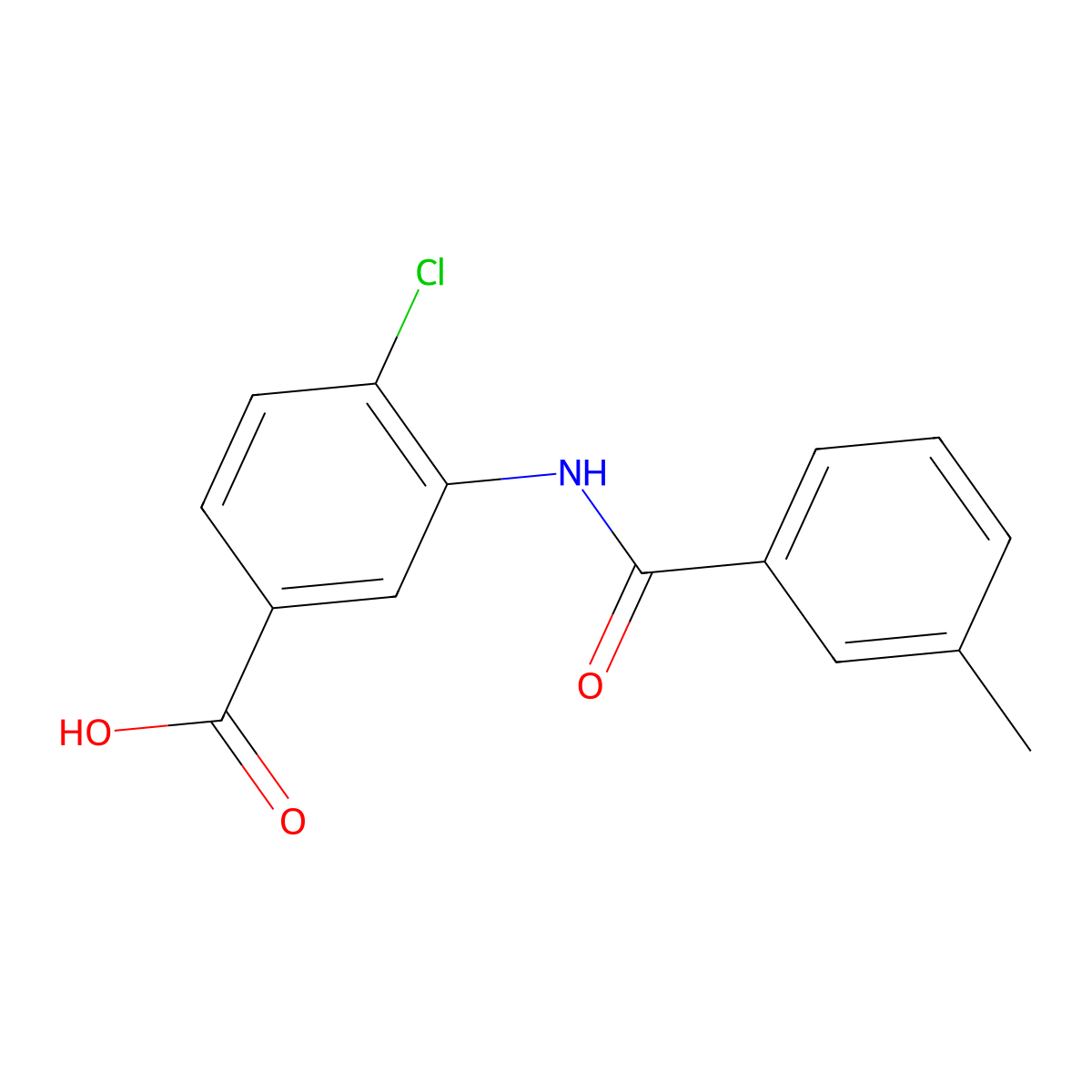 4-Chloro-3-(3-methylbenzamido)benzoic acid molecular structure, CAS 1016507-68-8
