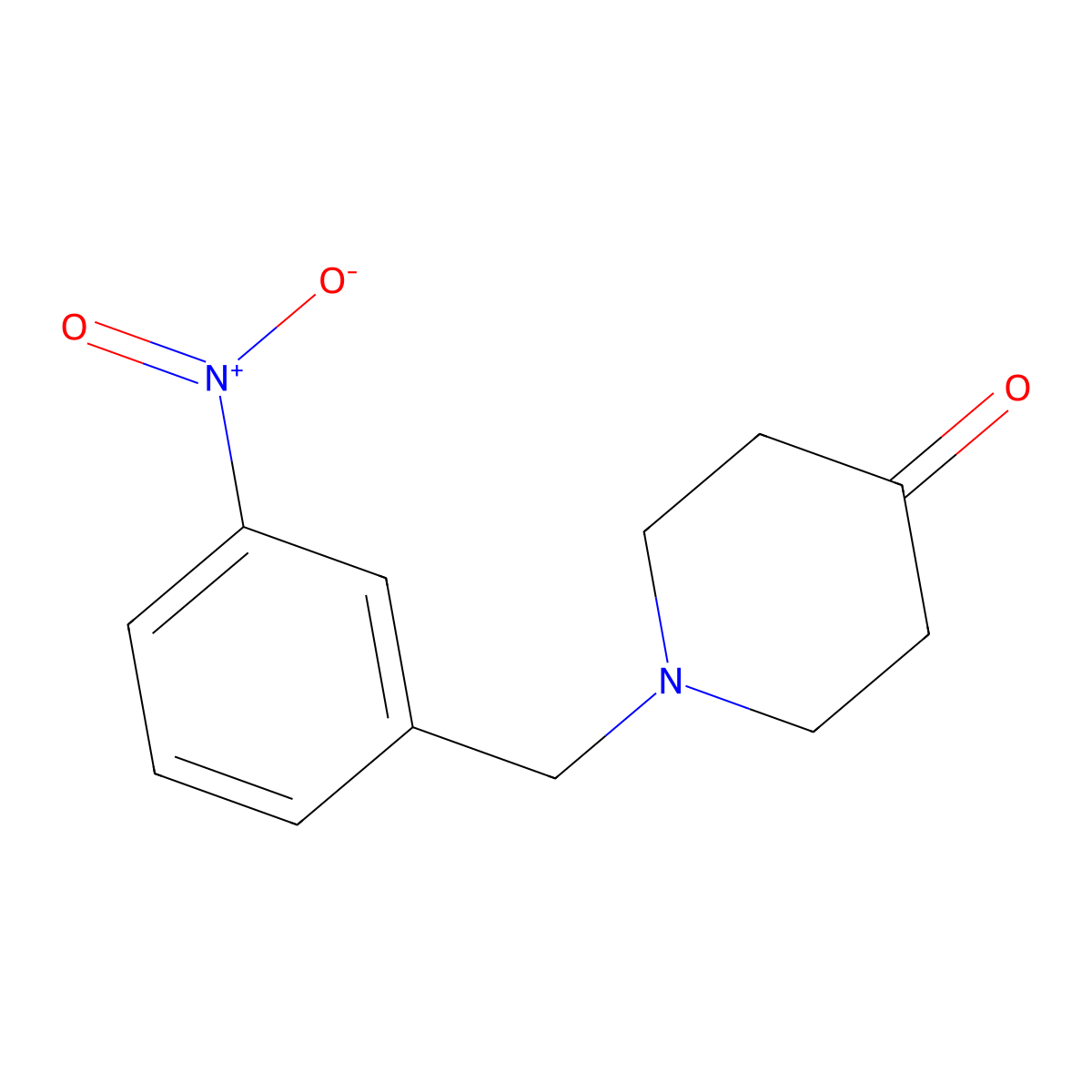 1-(3-Nitrobenzyl)piperidin-4-one molecular structure, CAS 1016507-83-7