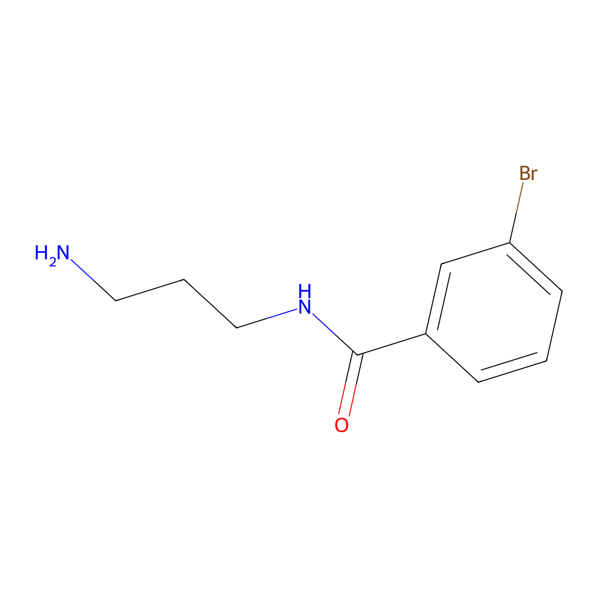 N-(3-aminopropyl)-3-bromobenzamide molecular structure, CAS 1016507-95-1