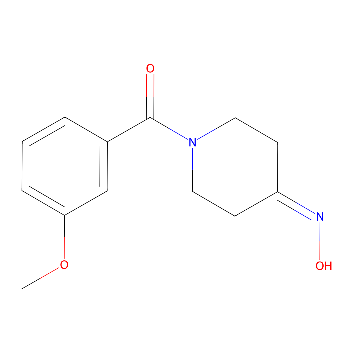 N-[1-(3-methoxybenzoyl)piperidin-4-ylidene]hydroxylamine molecular structure, CAS 1016507-96-2