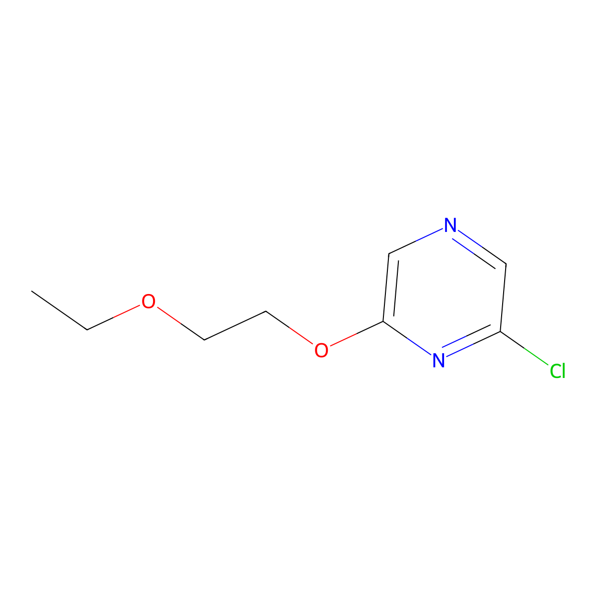 2-Chloro-6-(2-ethoxyethoxy)pyrazine molecular structure, CAS 1016508-77-2