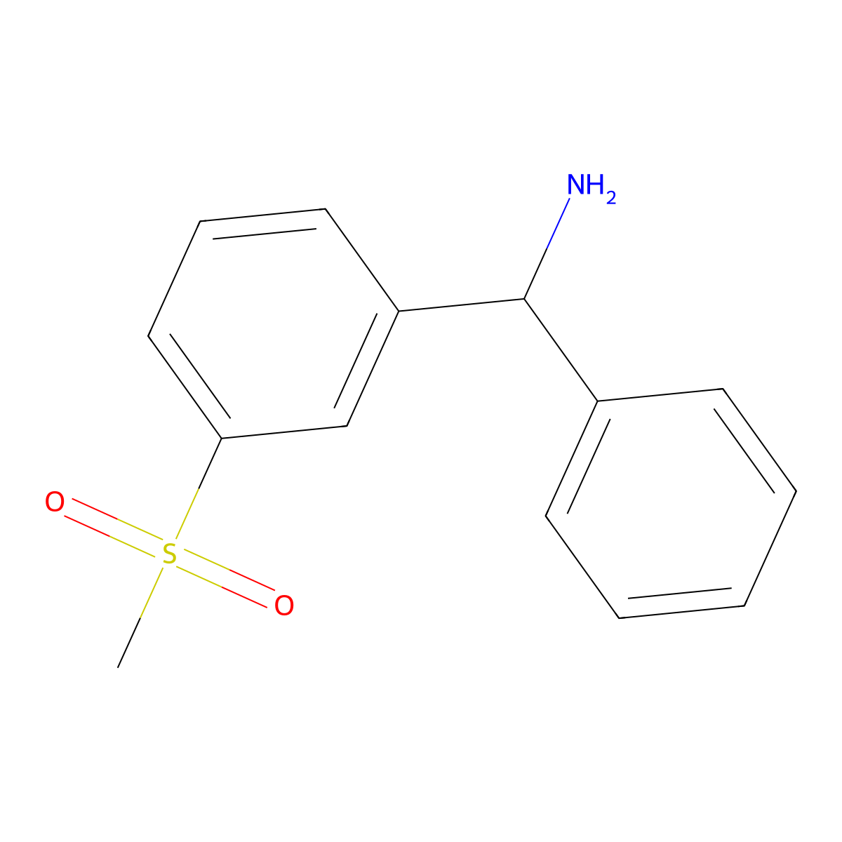 alpha-(3-Methylsulfonylphenyl)benzylamine molecular structure, CAS 1016509-13-9