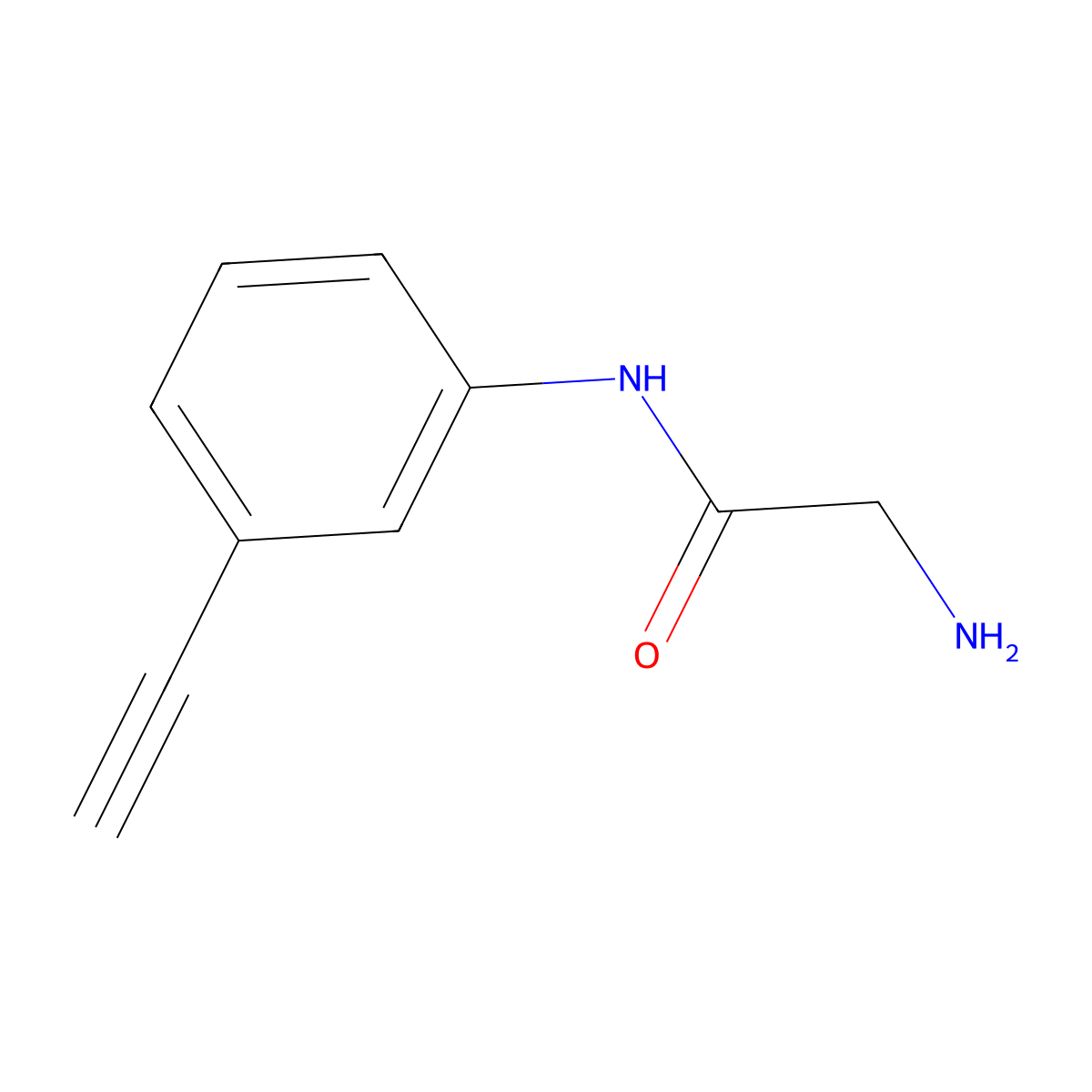 2-amino-N-(3-ethynylphenyl)acetamide molecular structure, CAS 1016509-24-2