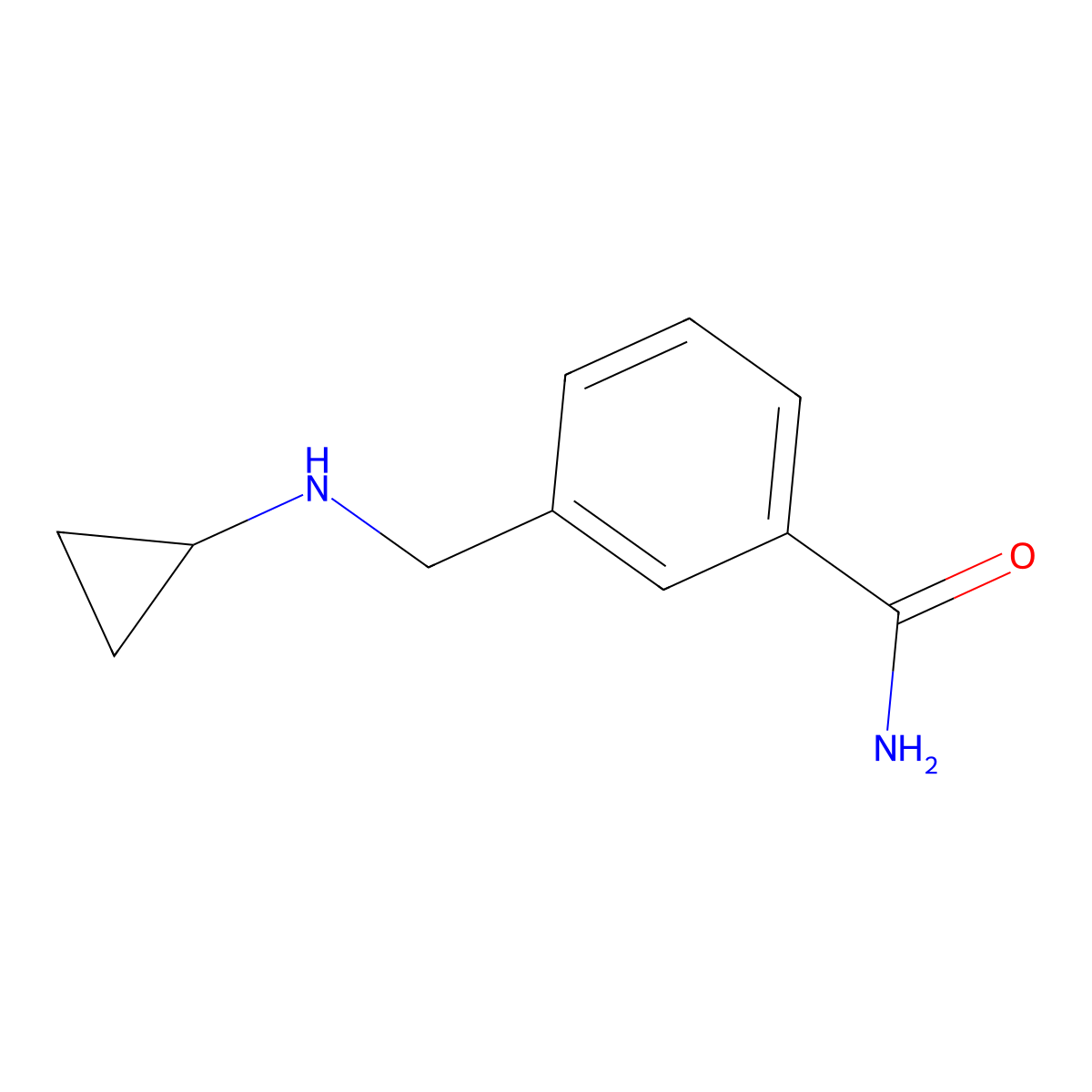 3-[(Cyclopropylamino)methyl]benzamide molecular structure, CAS 1016509-30-0