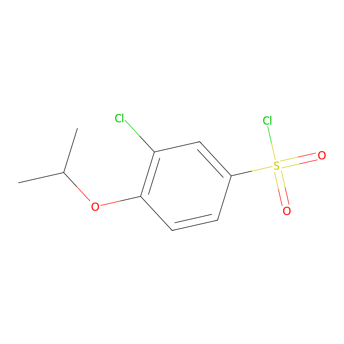 3-Chloro-4-isopropoxybenzenesulfonyl chloride molecular structure, CAS 1016509-32-2